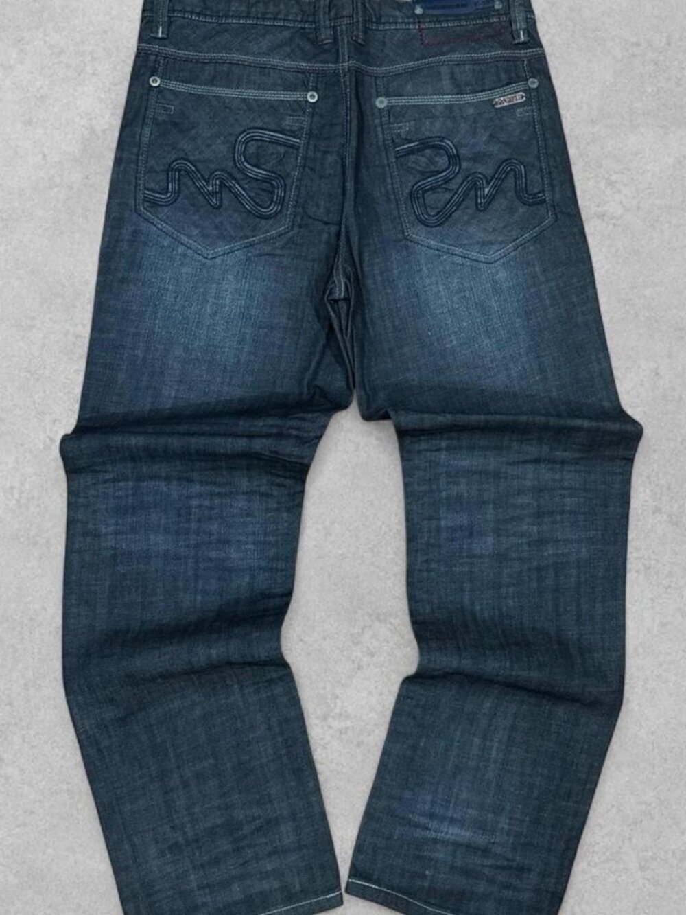 Y2k PARISH Nation Early 20's Hiphop Era Blue Baggy Loose Relaxed Pants